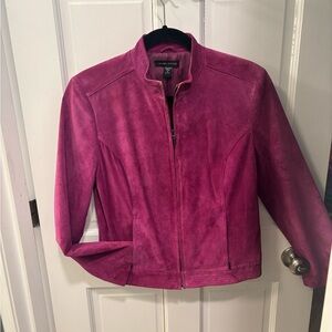 Vintage Valerie Stevens Fuchsia Leather Jacket